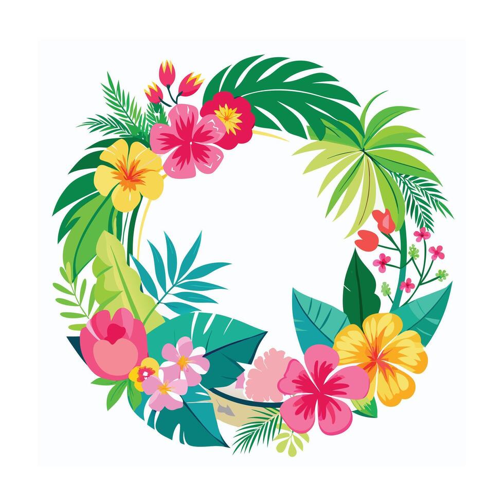 Beautiful Floral Frame Border Illustration vector