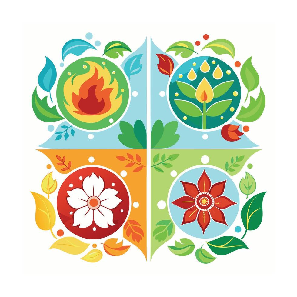 Beautiful Floral Frame Border Illustration vector