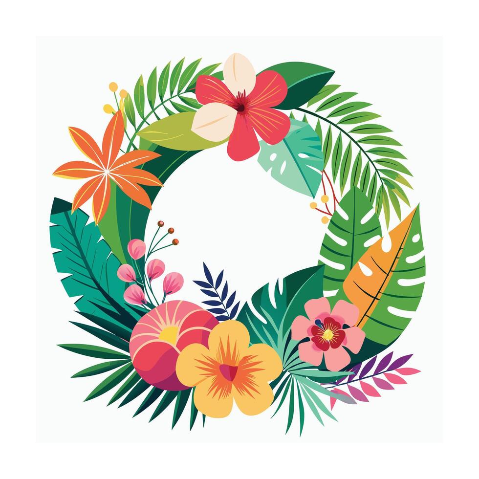 Beautiful Floral Frame Border Illustration vector