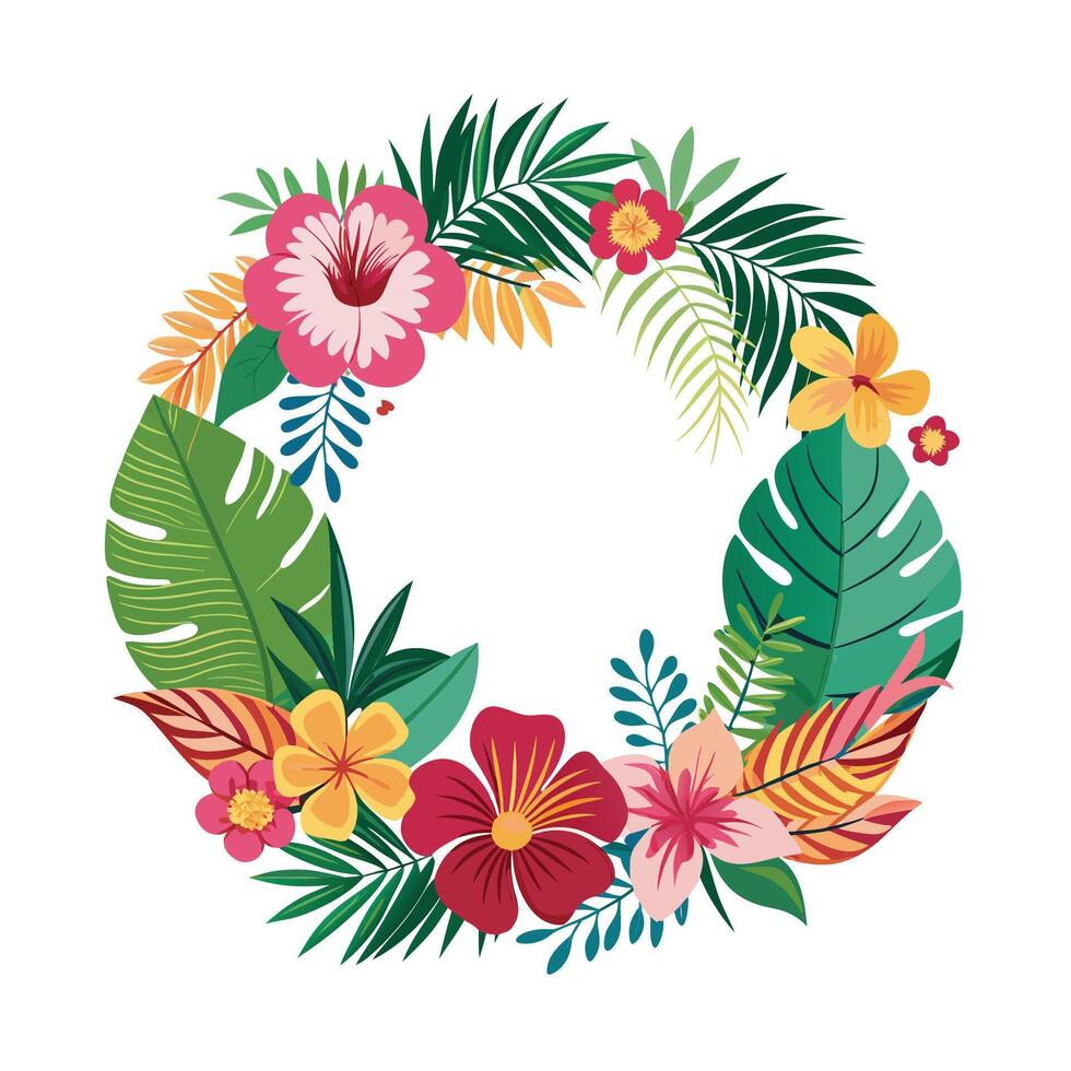 Beautiful Floral Frame Border Illustration vector