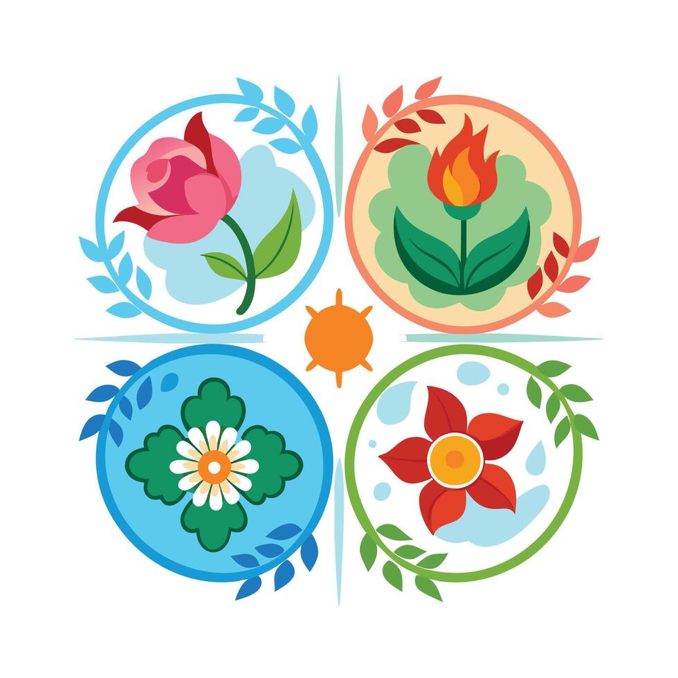 Beautiful Floral Frame Border Illustration vector