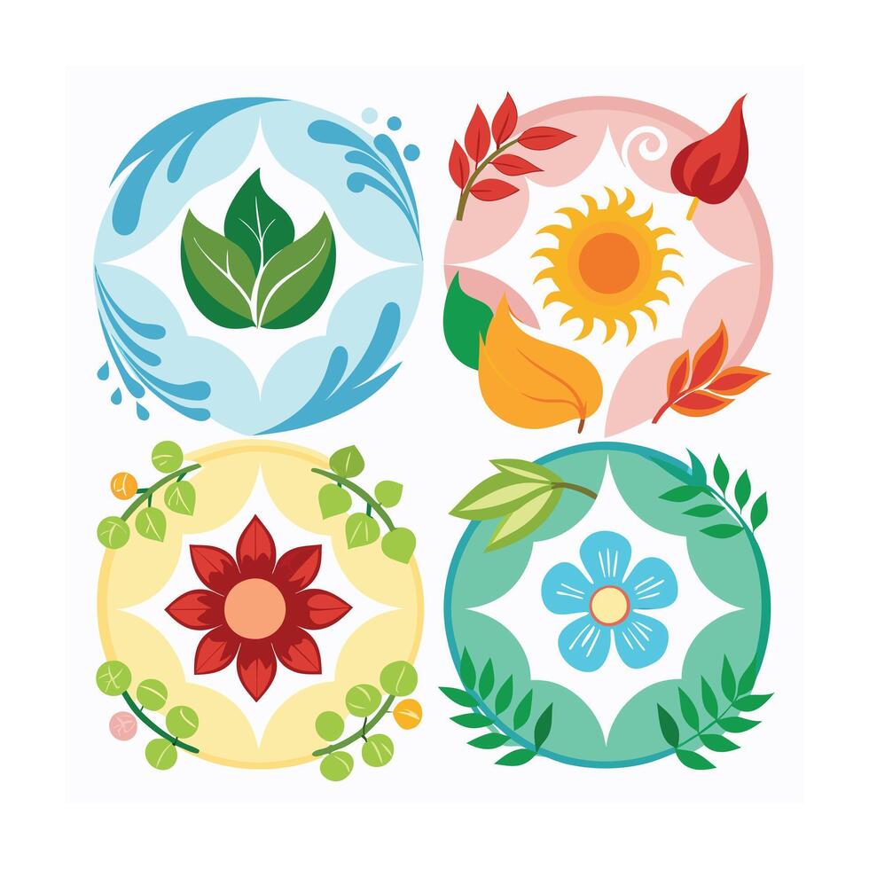 Beautiful Floral Frame Border Illustration vector