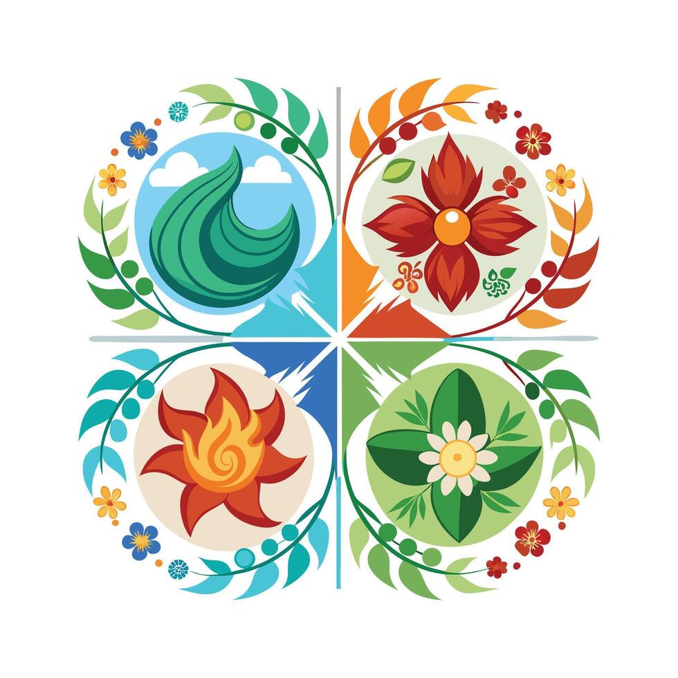 Beautiful Floral Frame Border Illustration vector