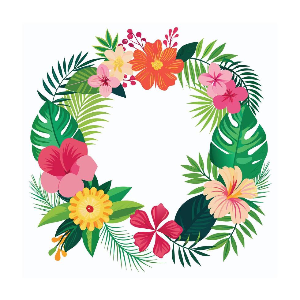 Beautiful Floral Frame Border Illustration vector