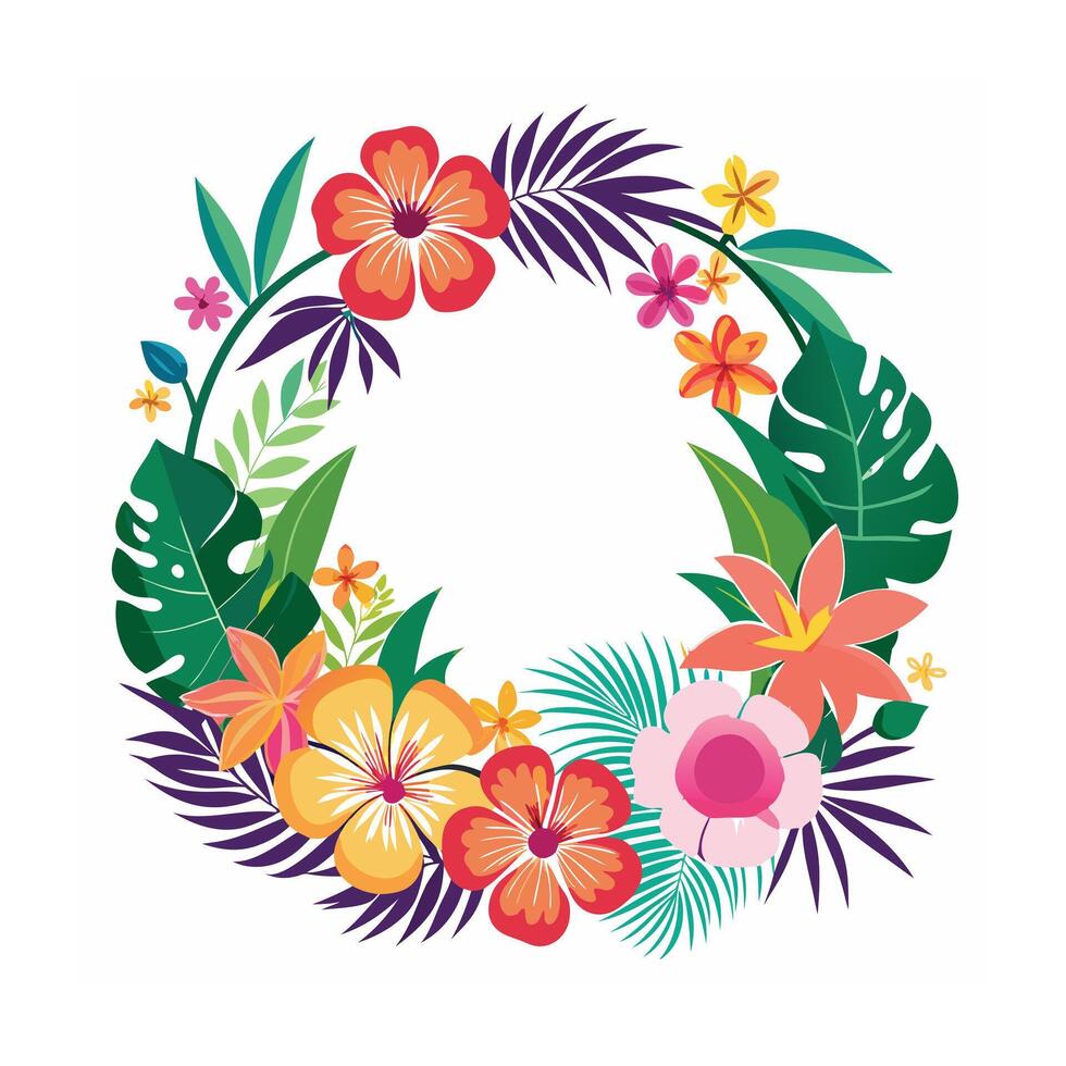 Beautiful Floral Frame Border Illustration vector