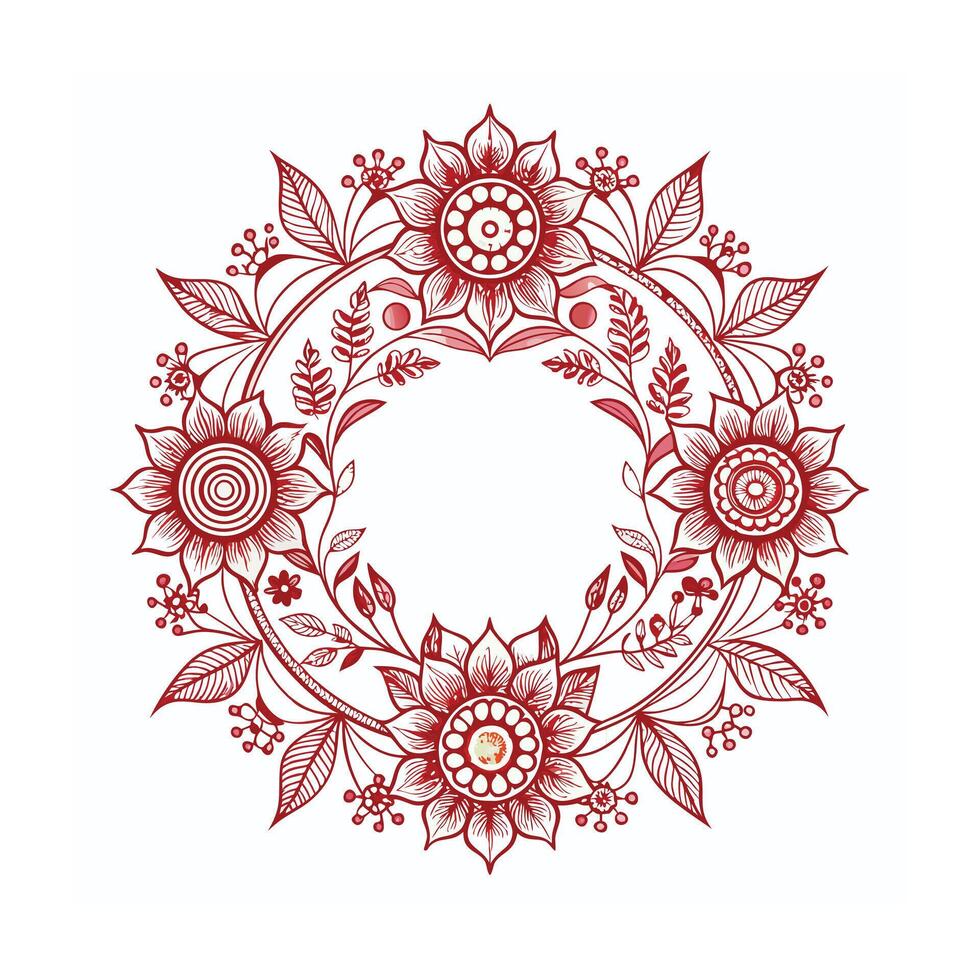Beautiful Floral Frame Border Illustration vector