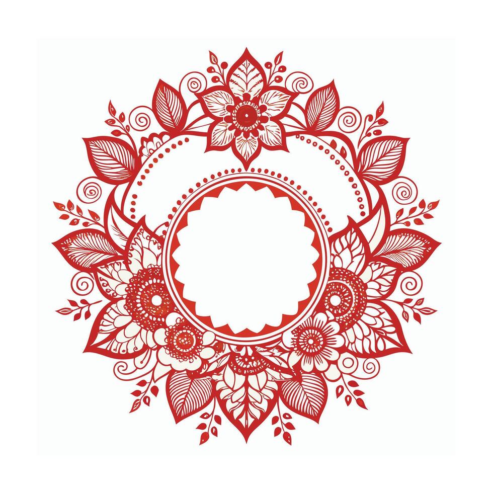 Beautiful Floral Frame Border Illustration vector