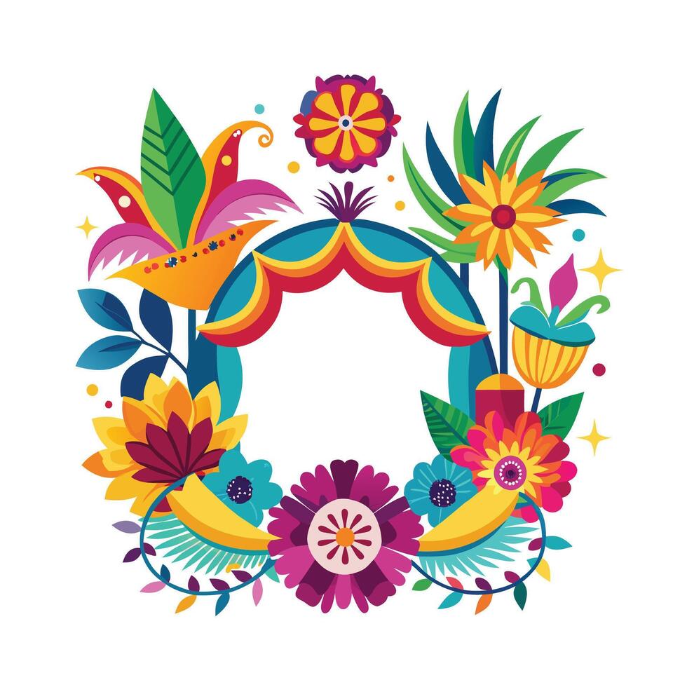 Beautiful Floral Frame Border Illustration vector