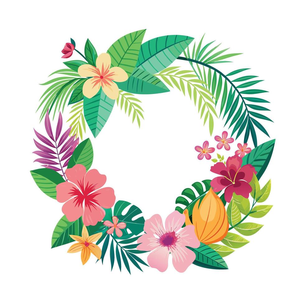 Beautiful Floral Frame Border Illustration vector