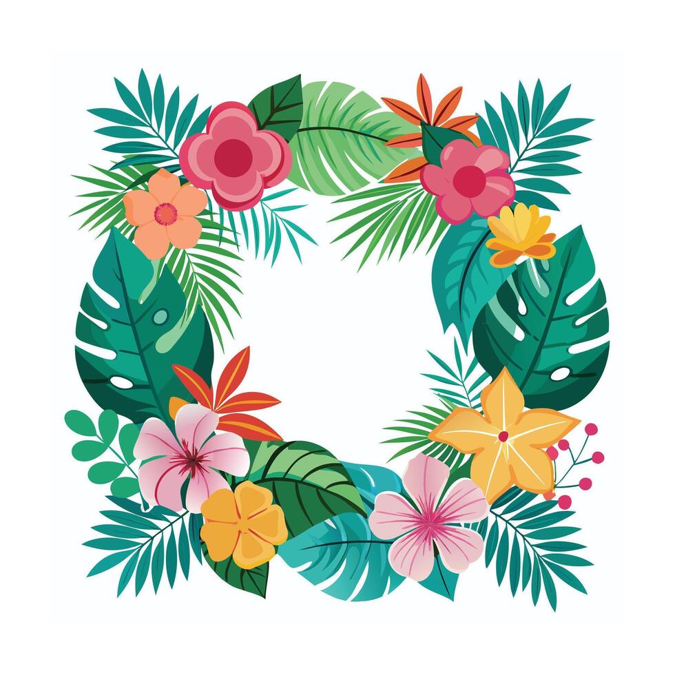 Beautiful Floral Frame Border Illustration vector