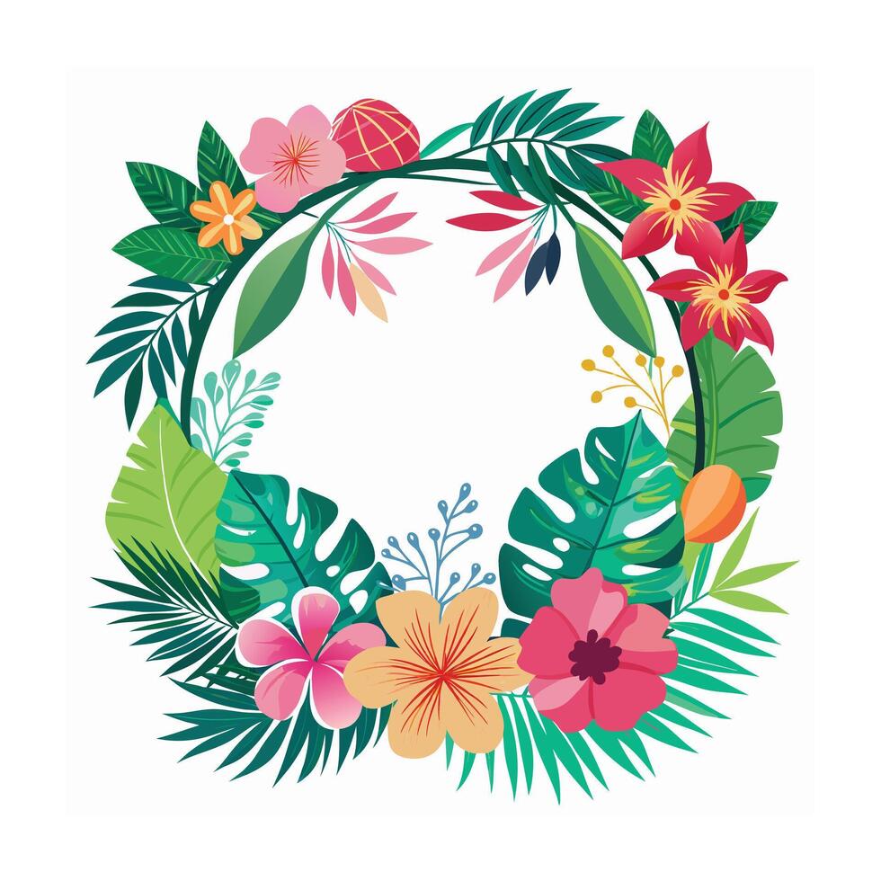Beautiful Floral Frame Border Illustration vector