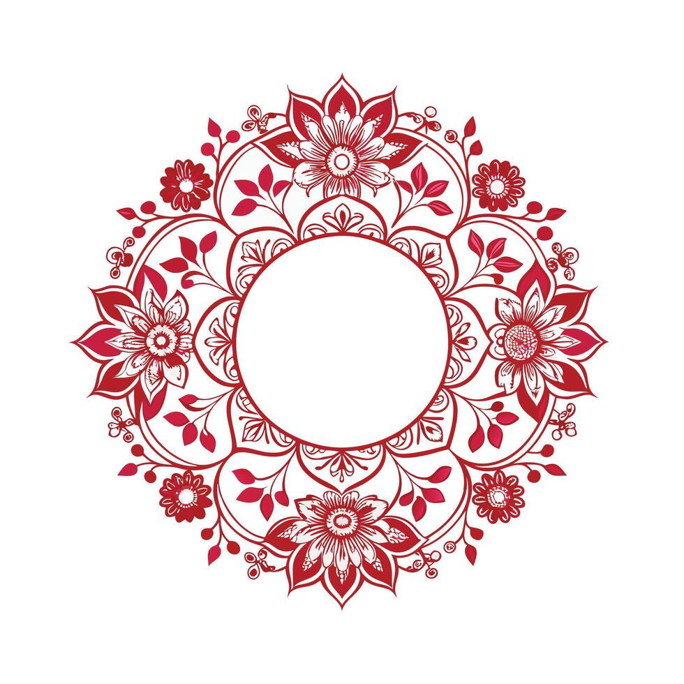 Beautiful Floral Frame Border Illustration vector