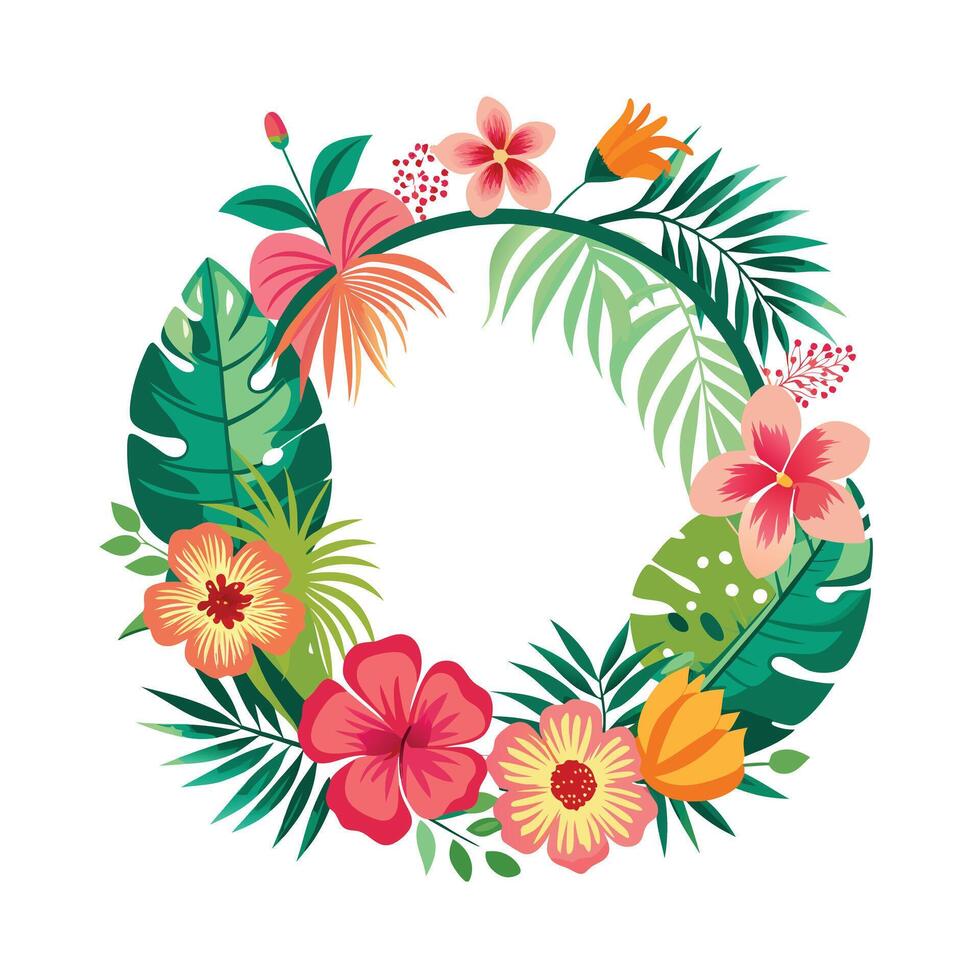 Beautiful Floral Frame Border Illustration vector