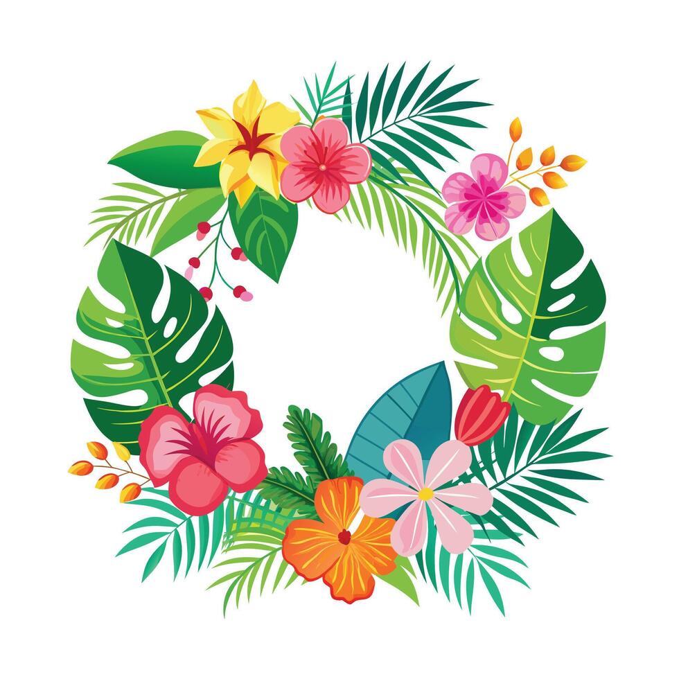 Beautiful Floral Frame Border Illustration vector
