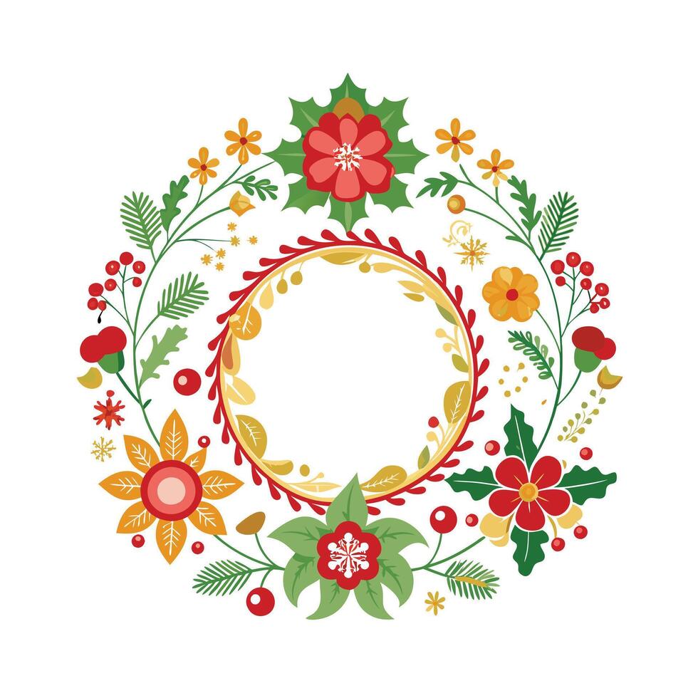 Beautiful Floral Frame Border Illustration vector