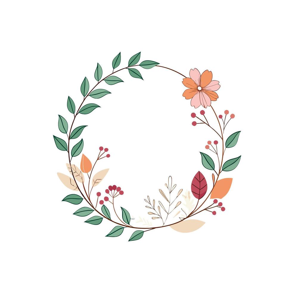Beautiful Floral Frame Border Illustration vector