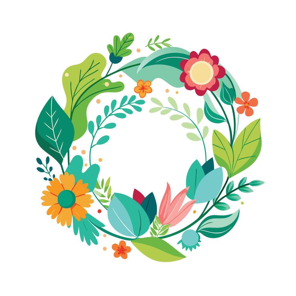 Beautiful Floral Frame Border Illustration vector