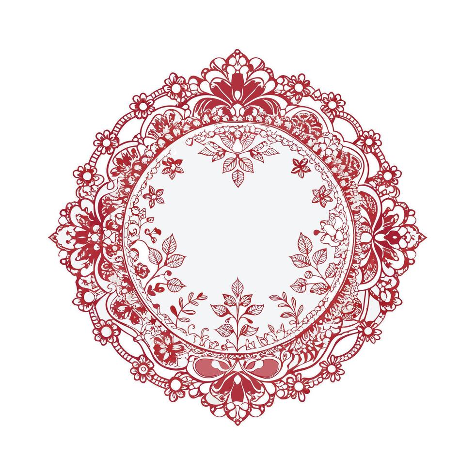 Beautiful Floral Frame Border Illustration vector