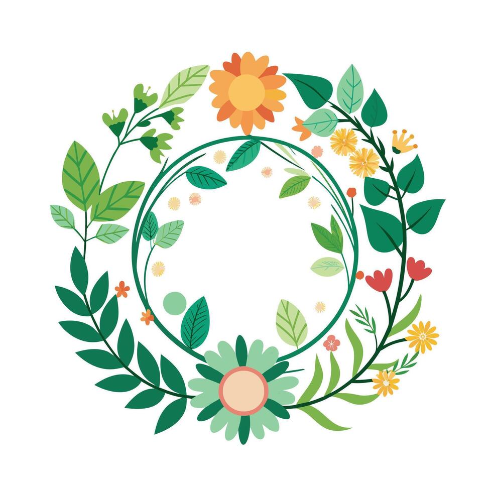 Beautiful Floral Frame Border Illustration vector