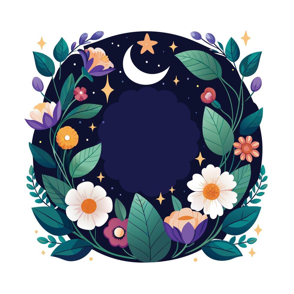 Beautiful Floral Frame Border Illustration vector