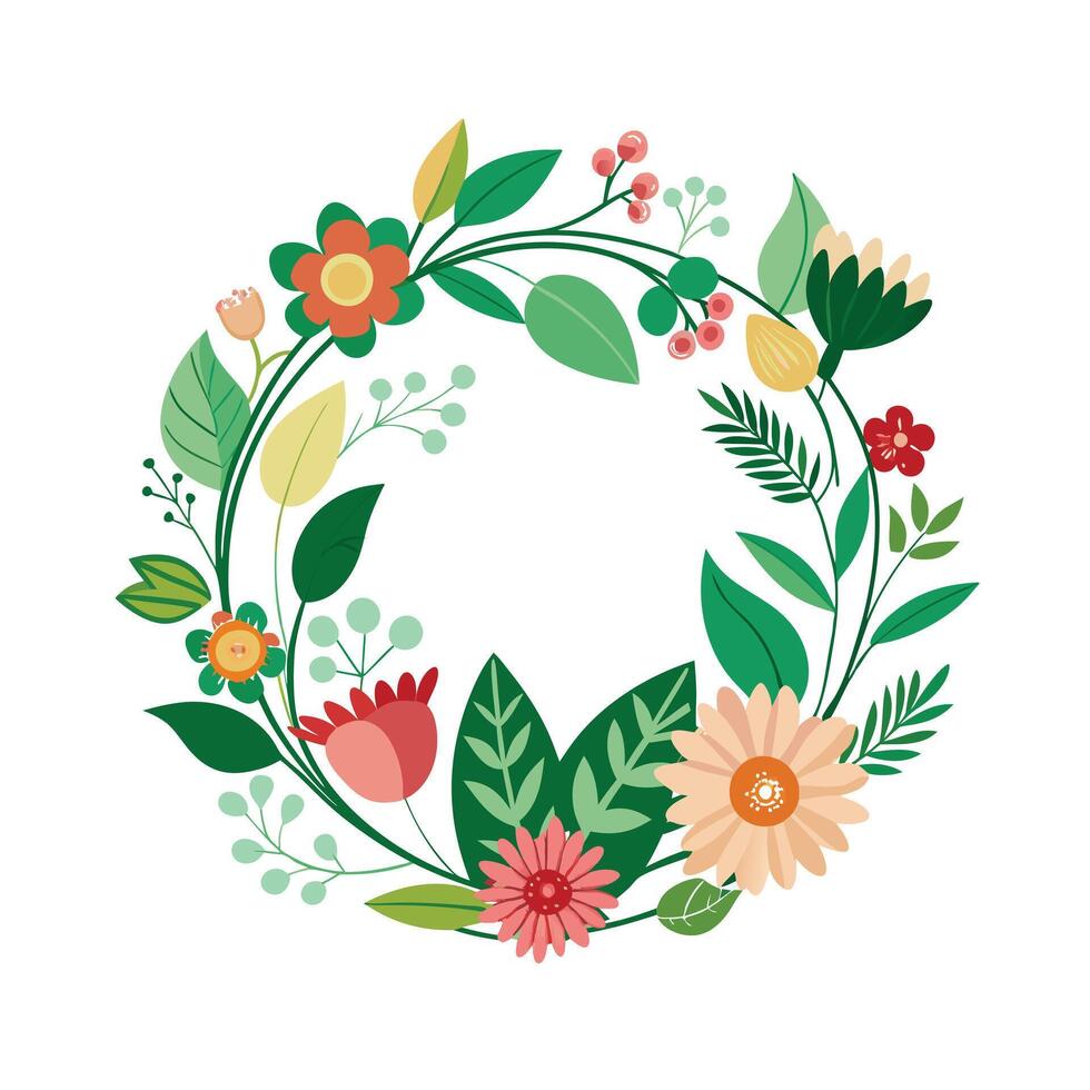 Beautiful Floral Frame Border Illustration vector