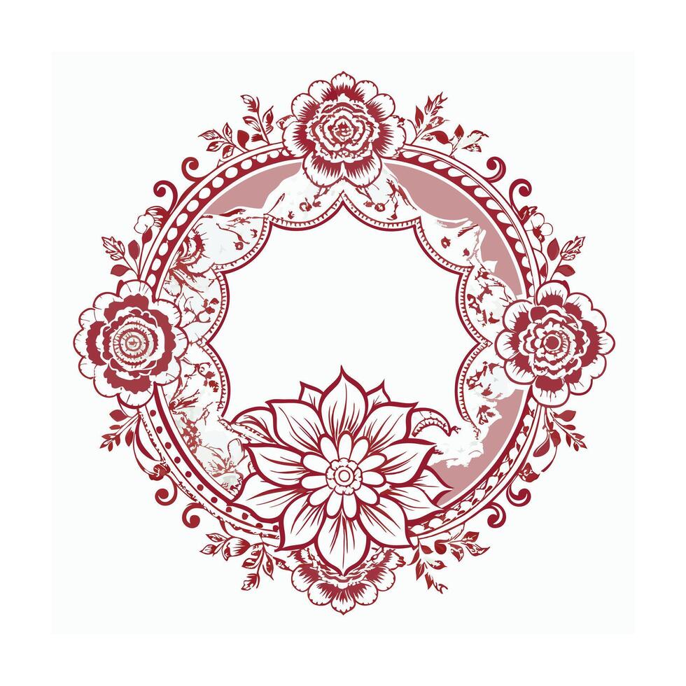 Beautiful Floral Frame Border Illustration vector