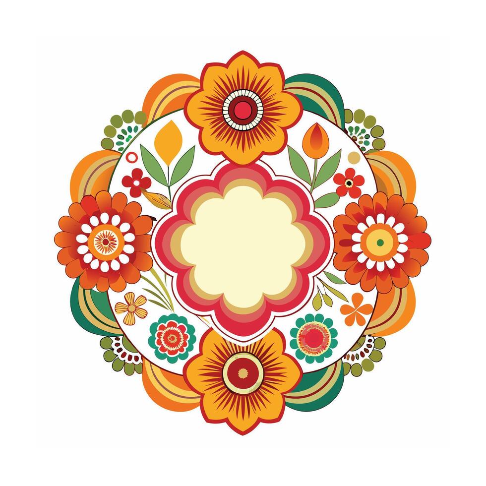 Beautiful Floral Frame Border Illustration vector