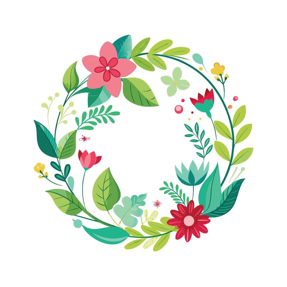 Beautiful Floral Frame Border Illustration vector