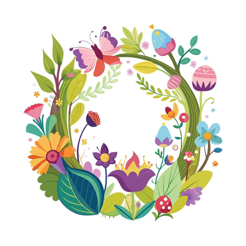 Beautiful Floral Frame Border Illustration vector