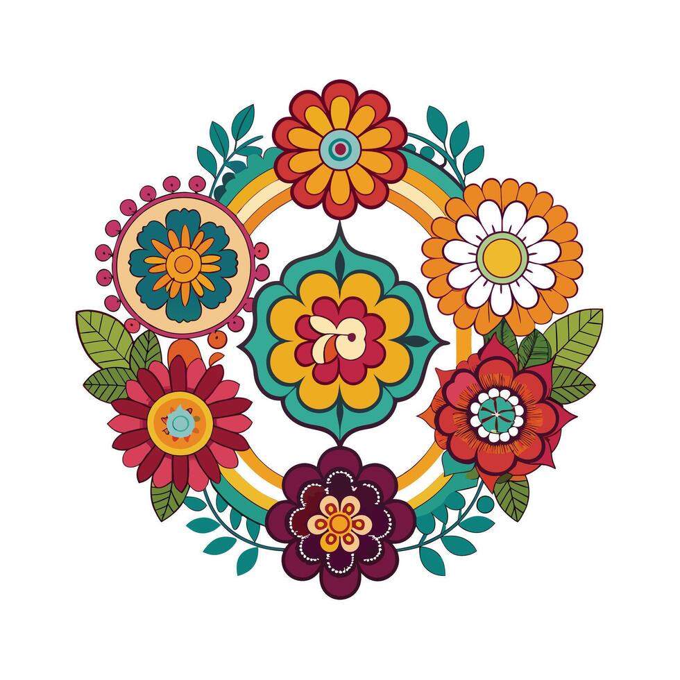Beautiful Floral Frame Border Illustration vector