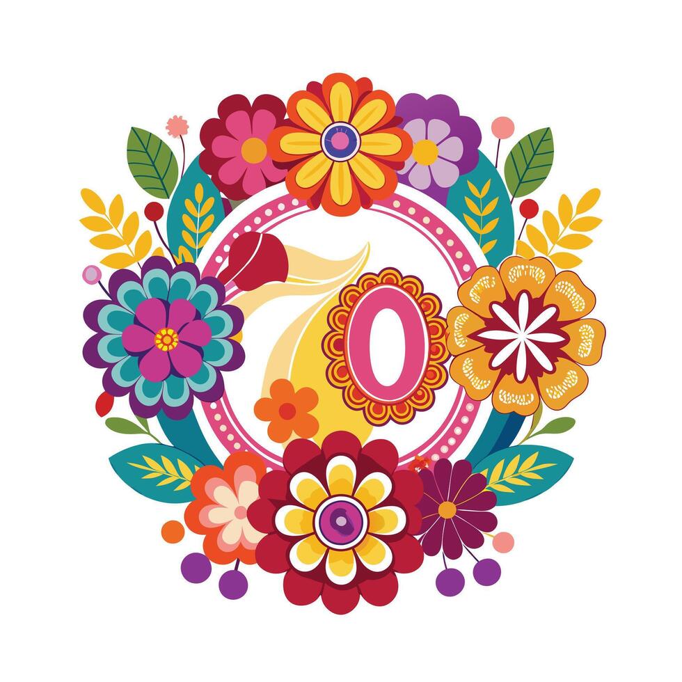 Beautiful Floral Frame Border Illustration vector