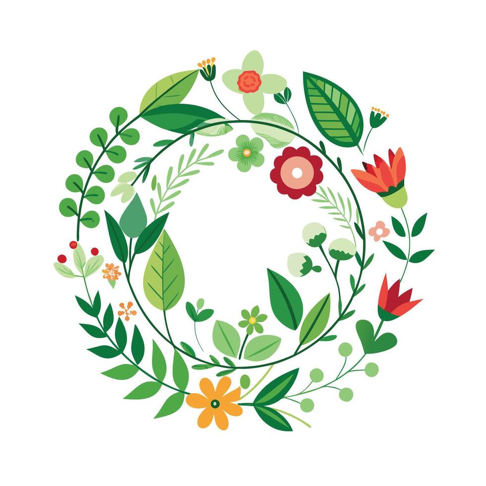 Beautiful Floral Frame Border Illustration vector
