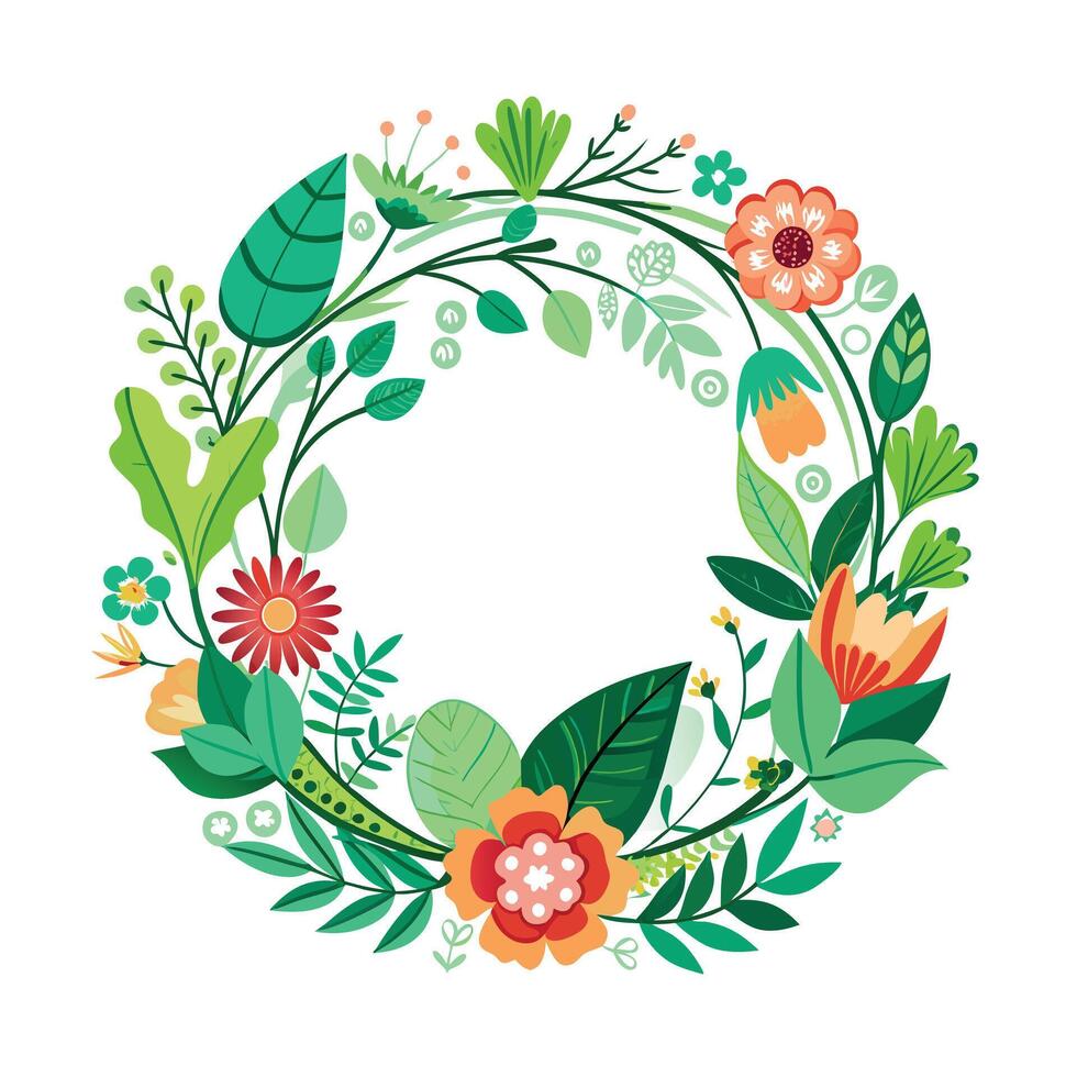 Beautiful Floral Frame Border Illustration vector