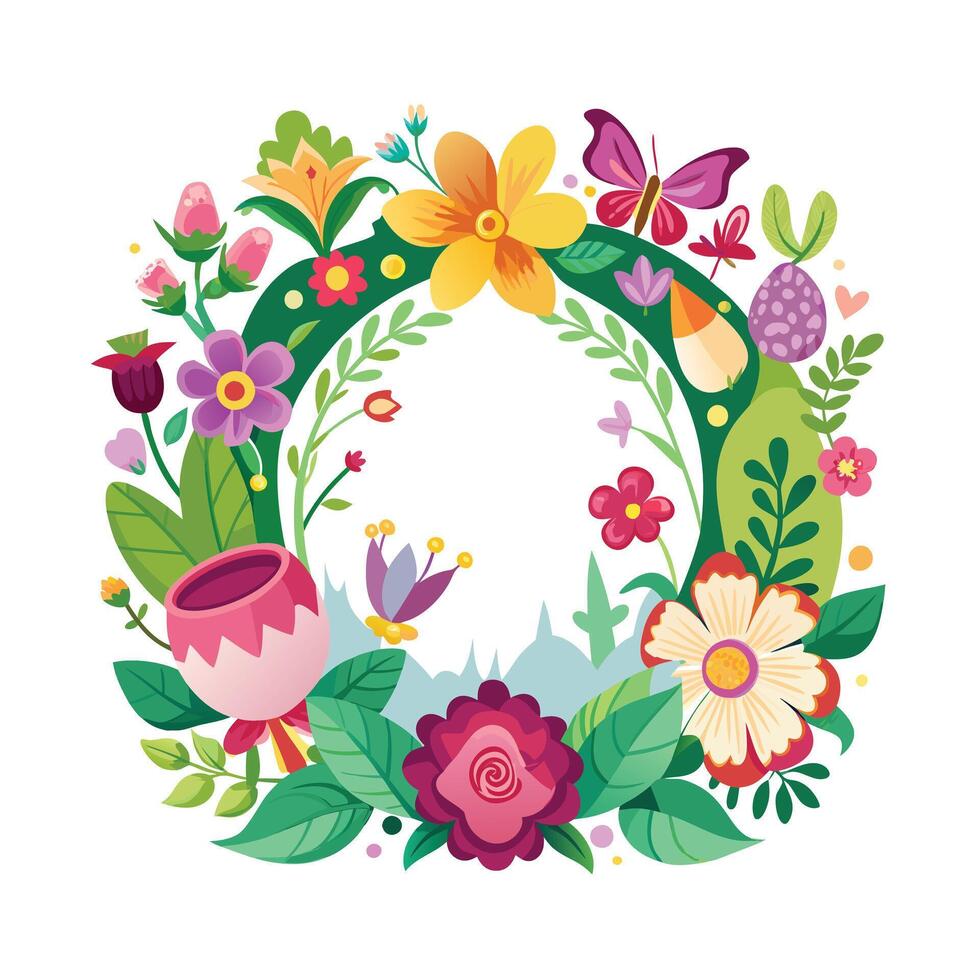 Beautiful Floral Frame Border Illustration vector