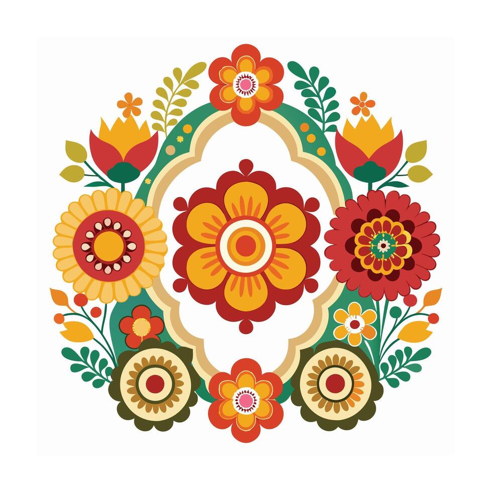 Beautiful Floral Frame Border Illustration vector