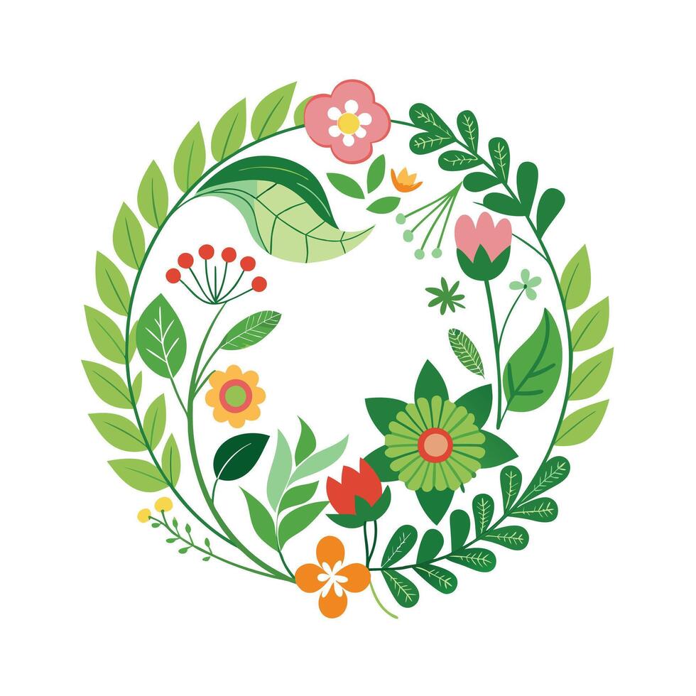 Beautiful Floral Frame Border Illustration vector