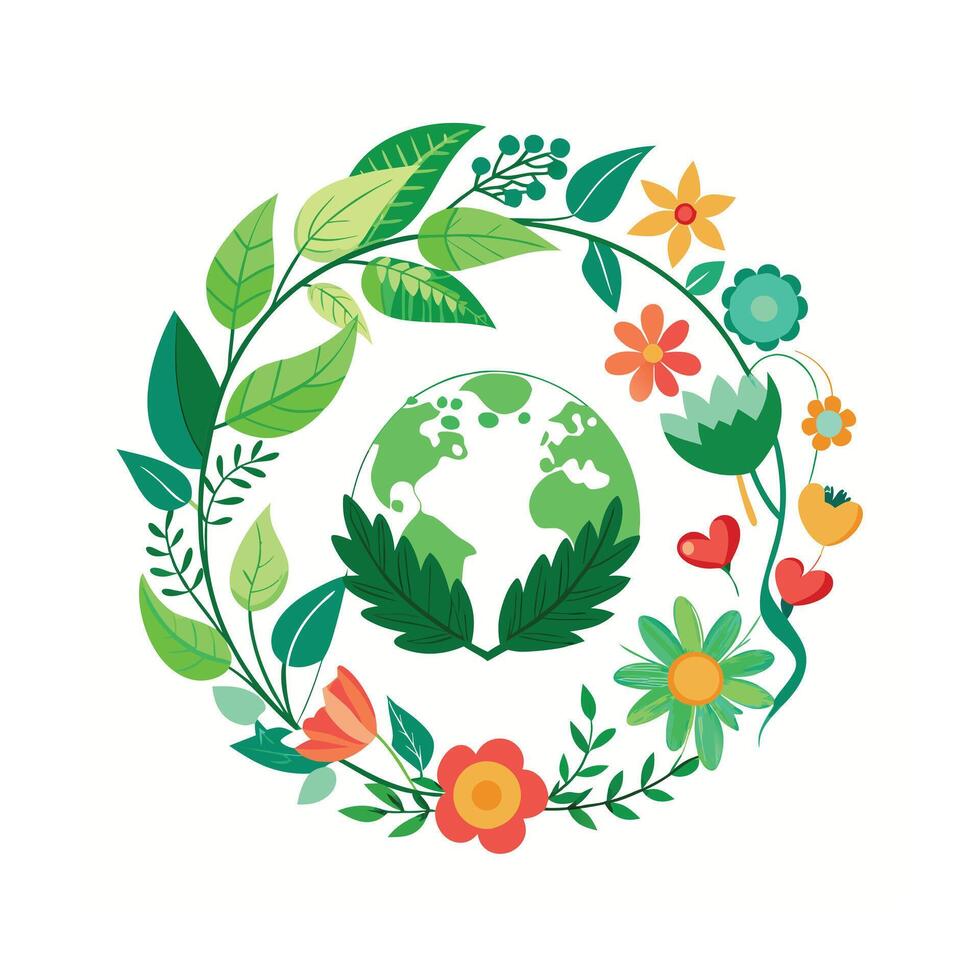 Beautiful Floral Frame Border Illustration vector