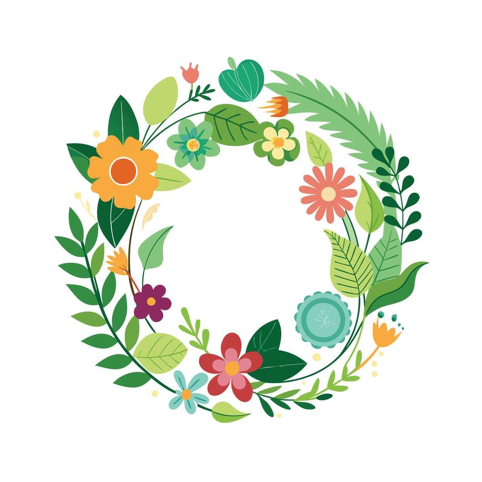 Beautiful Floral Frame Border Illustration vector