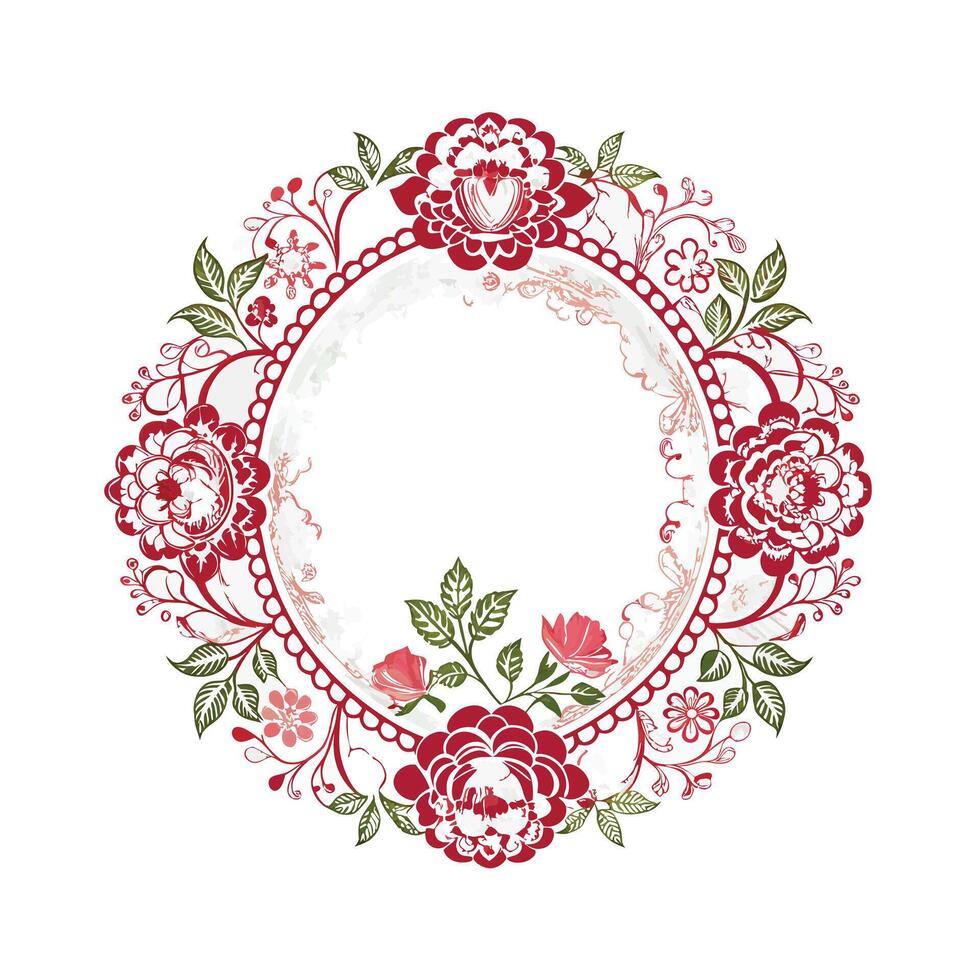 Beautiful Floral Frame Border Illustration vector
