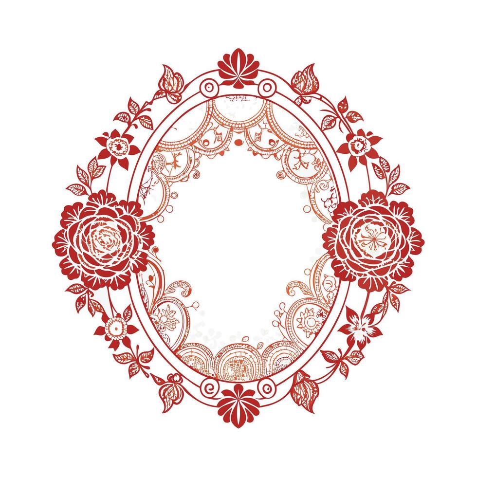 Beautiful Floral Frame Border Illustration vector