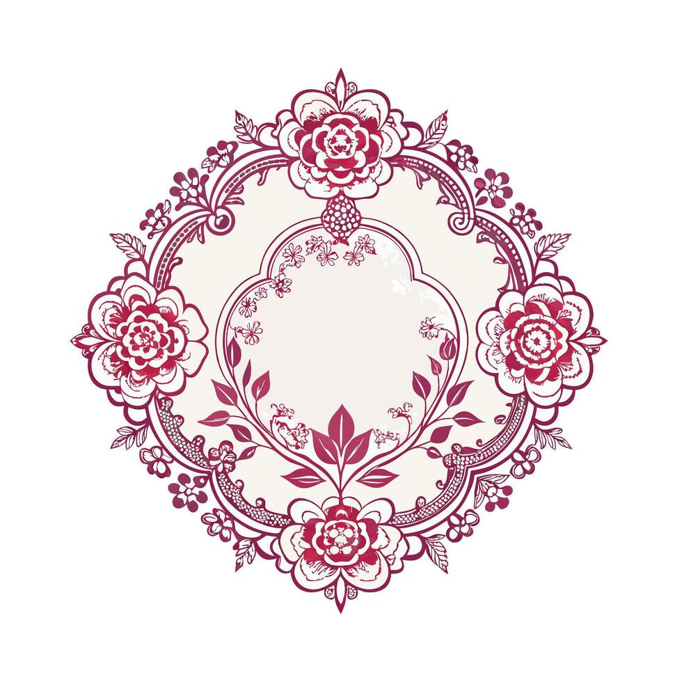 Beautiful Floral Frame Border Illustration vector