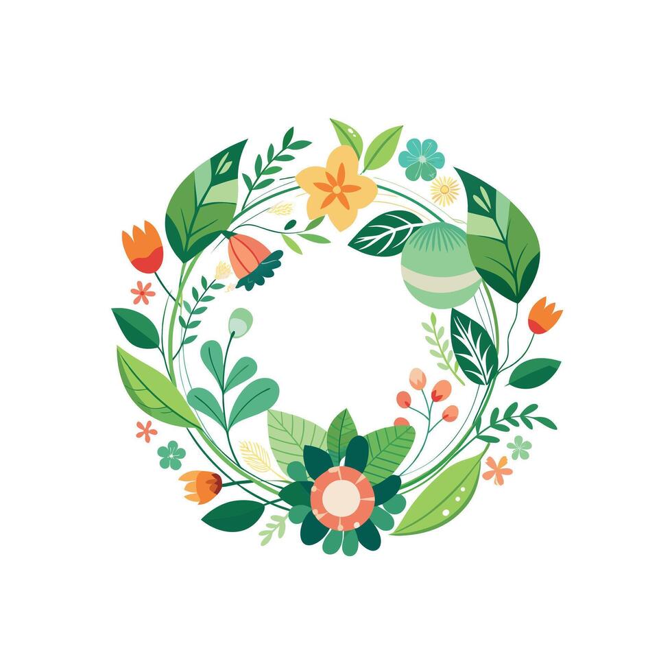 Beautiful Floral Frame Border Illustration vector