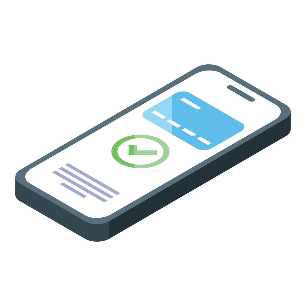 Smartphone showing successful online payment confirmation vector