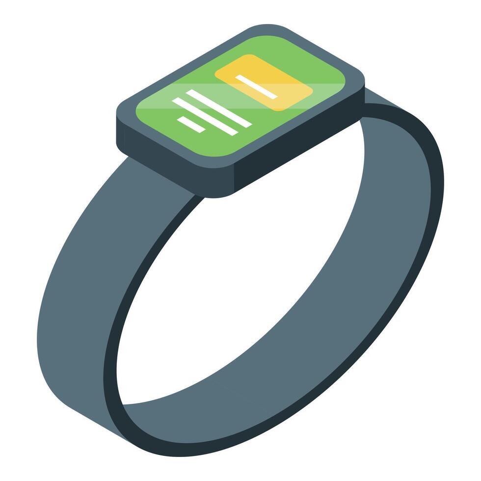 Smartwatch is showing modern electronic gadget for hand vector