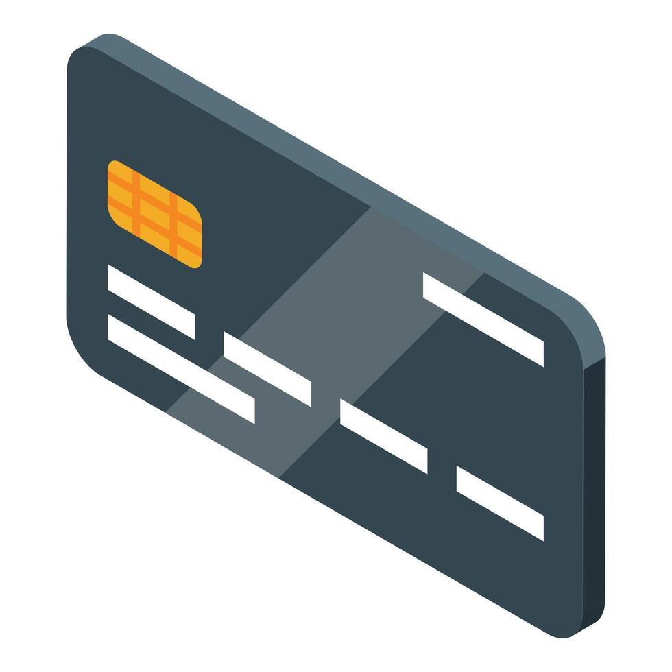 Credit card chip showing electronic payment system vector