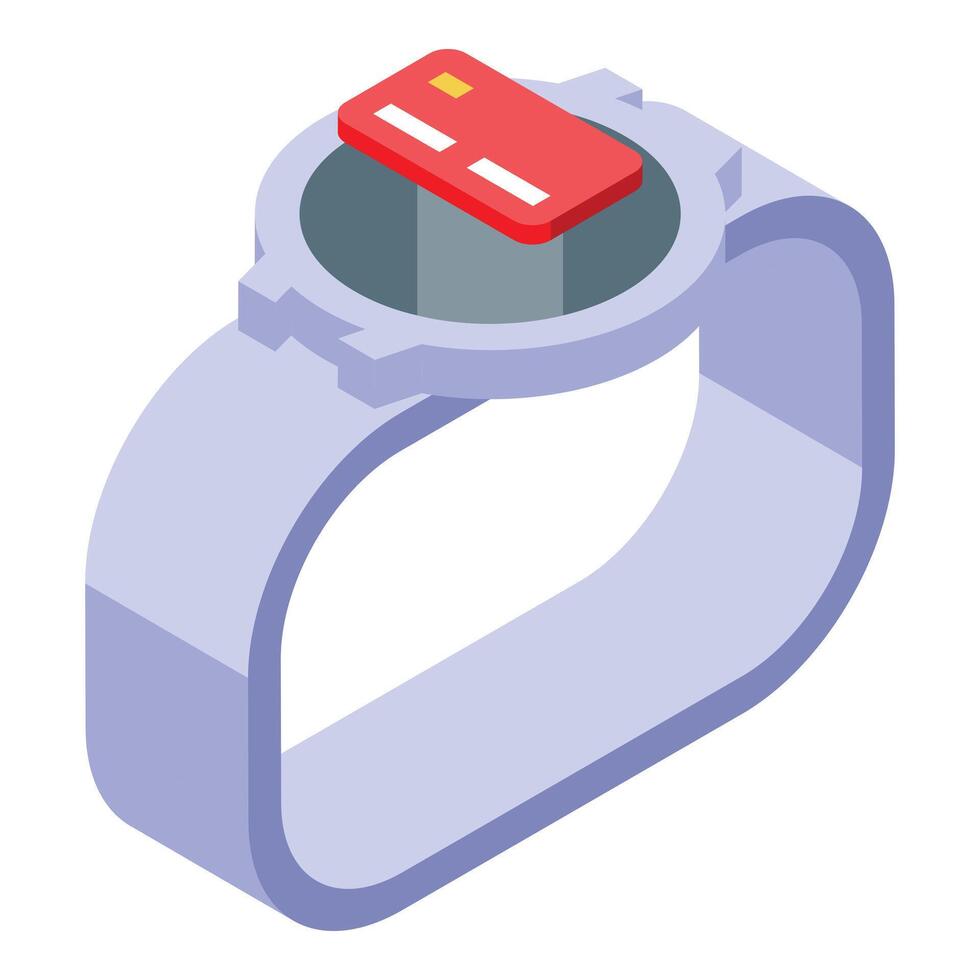 Smart watch performing contactless payment using credit card vector