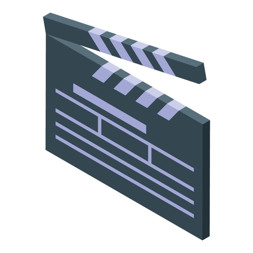Black clapperboard for starting movie scene shooting vector