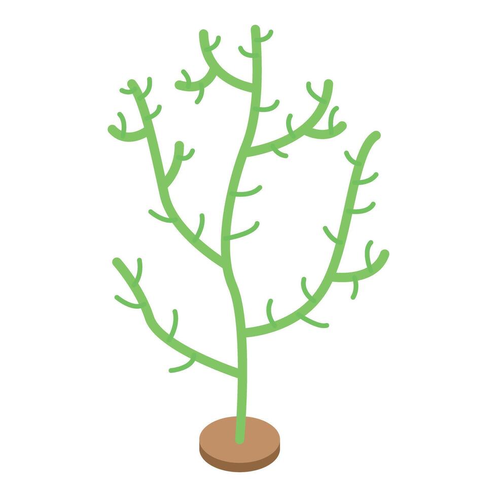 Green seaweed growing on the ocean floor vector