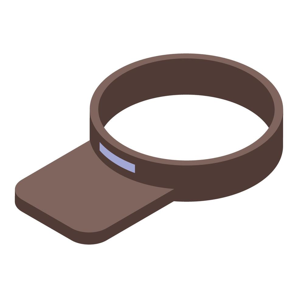 Brown visor cap for delivery service or sport activity vector