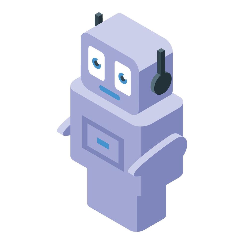 Chatbot wearing headphones is listening to user input vector